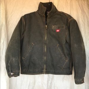 Men’s Dickies work coat stone washed black large